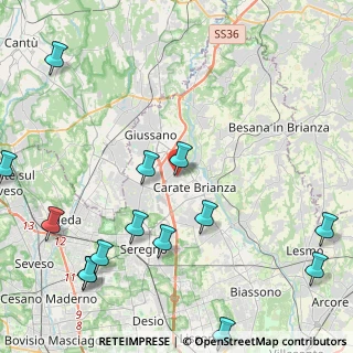 Mappa Via Donatori di Sangue, 20843 Verano Brianza MB, Italia (5.85429)