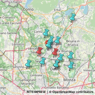 Mappa Via Per Cabiate, 22066 Mariano Comense CO, Italia (6.256)