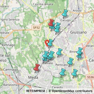 Mappa Via Per Cabiate, 22066 Mariano Comense CO, Italia (2.00765)