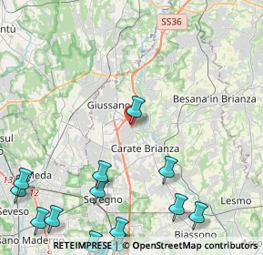 Mappa Via Luigi Cadorna, 20843 Verano Brianza MB, Italia (6.46143)