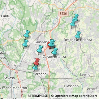 Mappa Via N. Sauro, 20843 Verano Brianza MB, Italia (3.44)