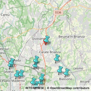 Mappa Via N. Sauro, 20843 Verano Brianza MB, Italia (6.46143)