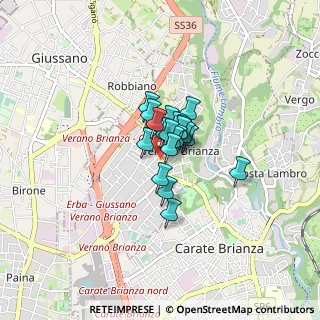 Mappa Via N. Sauro, 20843 Verano Brianza MB, Italia (0.3745)
