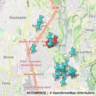 Mappa Via N. Sauro, 20843 Verano Brianza MB, Italia (1.0425)