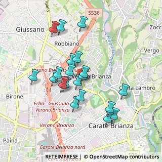Mappa Via N. Sauro, 20843 Verano Brianza MB, Italia (0.8085)