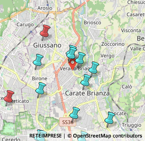 Mappa Via N. Sauro, 20843 Verano Brianza MB, Italia (2.38071)