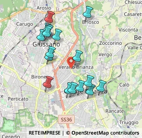 Mappa Via Luigi Cadorna, 20843 Verano Brianza MB, Italia (1.77647)