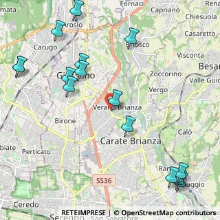 Mappa Via N. Sauro, 20843 Verano Brianza MB, Italia (2.772)