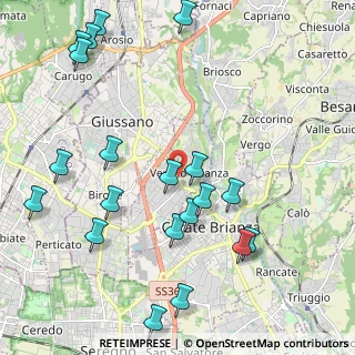 Mappa Via N. Sauro, 20843 Verano Brianza MB, Italia (2.517)