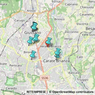 Mappa Via N. Sauro, 20843 Verano Brianza MB, Italia (1.49364)