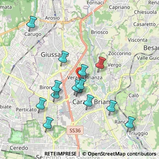 Mappa Via N. Sauro, 20843 Verano Brianza MB, Italia (1.89714)