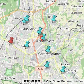Mappa Via N. Sauro, 20843 Verano Brianza MB, Italia (1.98909)