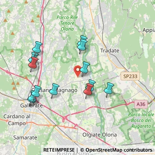 Mappa 21050 Cairate VA, Italia (3.98538)