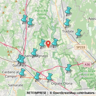 Mappa 21050 Cairate VA, Italia (5.04714)