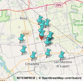 Mappa Quartiere S. Rocco, 36028 Rossano Veneto VI, Italia (2.54143)
