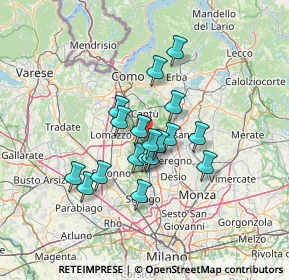 Mappa Via Francesco Sforza, 20823 Lentate sul Seveso MB, Italia (10.14667)