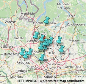 Mappa Via Francesco Sforza, 20823 Lentate sul Seveso MB, Italia (10.37286)