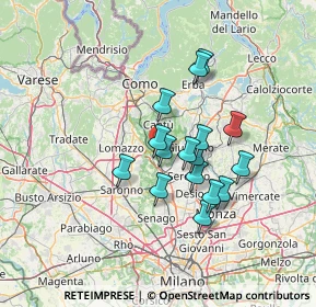 Mappa Via Francesco Sforza, 20823 Lentate sul Seveso MB, Italia (10.76563)