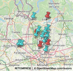 Mappa Via Francesco Sforza, 20823 Lentate sul Seveso MB, Italia (11.36556)