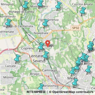 Mappa Via Francesco Sforza, 20823 Lentate sul Seveso MB, Italia (3.3455)