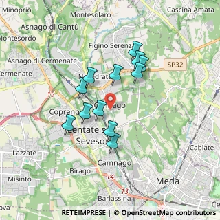 Mappa Via Francesco Sforza, 20823 Lentate sul Seveso MB, Italia (1.43083)