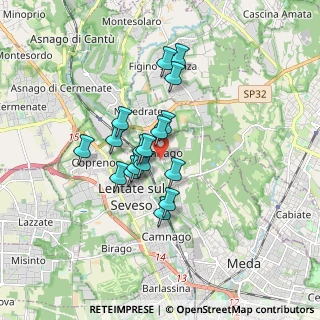 Mappa Via Francesco Sforza, 20823 Lentate sul Seveso MB, Italia (1.27353)