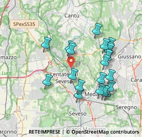 Mappa Via Francesco Sforza, 20823 Lentate sul Seveso MB, Italia (3.6495)