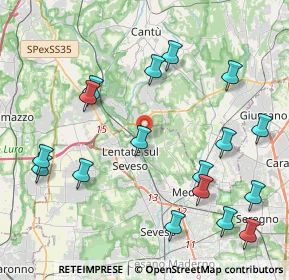 Mappa Via Francesco Sforza, 20823 Lentate sul Seveso MB, Italia (4.83412)