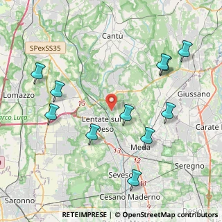 Mappa Via Montebello, 20823 Lentate sul Seveso MB, Italia (4.60727)