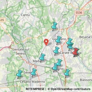 Mappa Via Santa Caterina da Siena, 22066 Mariano Comense CO, Italia (4.74308)
