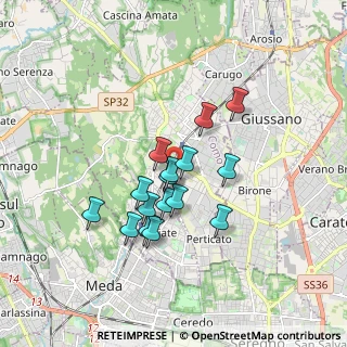 Mappa Via Santa Caterina da Siena, 22066 Mariano Comense CO, Italia (1.35813)