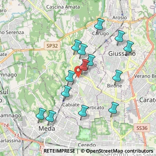 Mappa Via Santa Caterina da Siena, 22066 Mariano Comense CO, Italia (1.955)