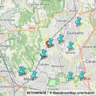Mappa Via Santa Caterina da Siena, 22066 Mariano Comense CO, Italia (2.38727)