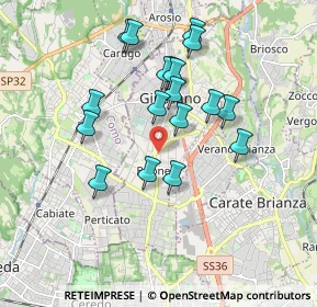 Mappa Via E. Torricelli, 20833 Giussano MB, Italia (1.63833)