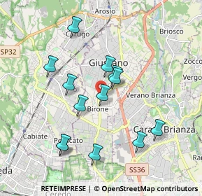 Mappa Via E. Torricelli, 20833 Giussano MB, Italia (1.73923)