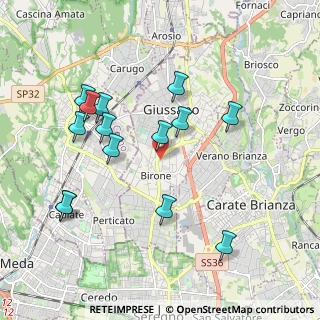 Mappa Via E. Torricelli, 20833 Giussano MB, Italia (1.97214)