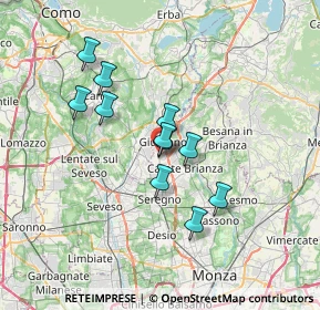 Mappa Via E. Torricelli, 20833 Giussano MB, Italia (5.49727)
