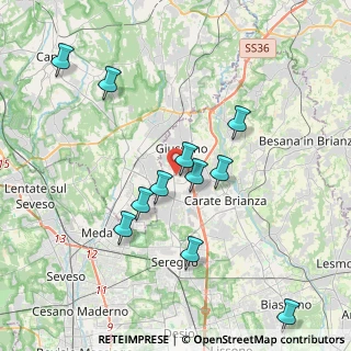 Mappa Via E. Torricelli, 20833 Giussano MB, Italia (3.84636)