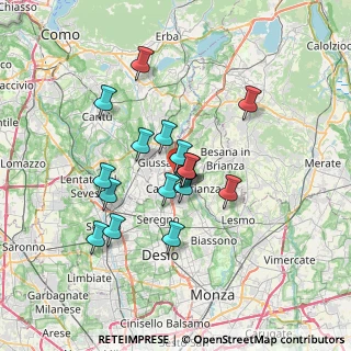 Mappa Via Papa Pio XII, 20843 Verano Brianza MB, Italia (5.58647)