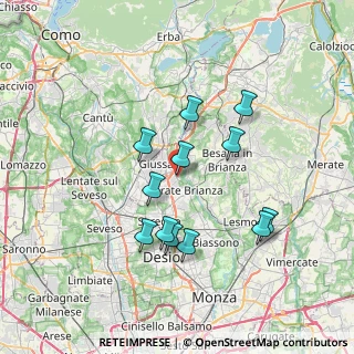 Mappa Via Papa Pio XII, 20843 Verano Brianza MB, Italia (6.4625)