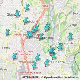 Mappa Via Papa Pio XII, 20843 Verano Brianza MB, Italia (1.091)