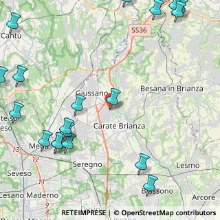 Mappa Via Papa Pio XII, 20843 Verano Brianza MB, Italia (6.542)