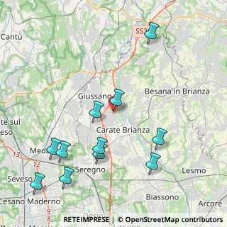 Mappa Via Papa Pio XII, 20843 Verano Brianza MB, Italia (4.73818)