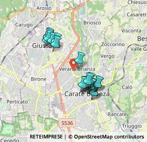 Mappa Via Papa Pio XII, 20843 Verano Brianza MB, Italia (1.487)