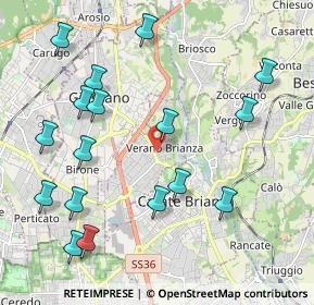 Mappa Via Papa Pio XII, 20843 Verano Brianza MB, Italia (2.35353)