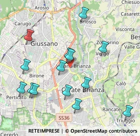 Mappa Via Papa Pio XII, 20843 Verano Brianza MB, Italia (2.12214)
