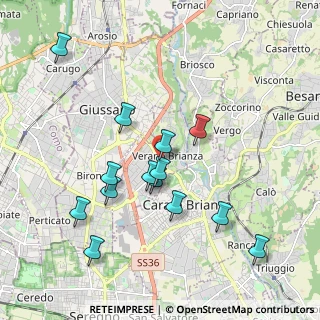 Mappa Via Papa Pio XII, 20843 Verano Brianza MB, Italia (1.91143)