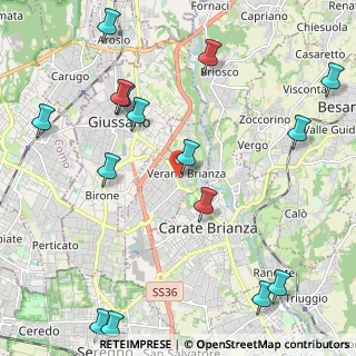 Mappa Via Papa Pio XII, 20843 Verano Brianza MB, Italia (2.79933)