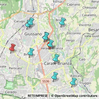 Mappa Via Papa Pio XII, 20843 Verano Brianza MB, Italia (2.01273)