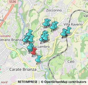 Mappa Via Carlo Alberto Dalla Chiesa, 20841 Carate Brianza MB, Italia (0.64)